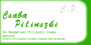 csaba pilinszki business card